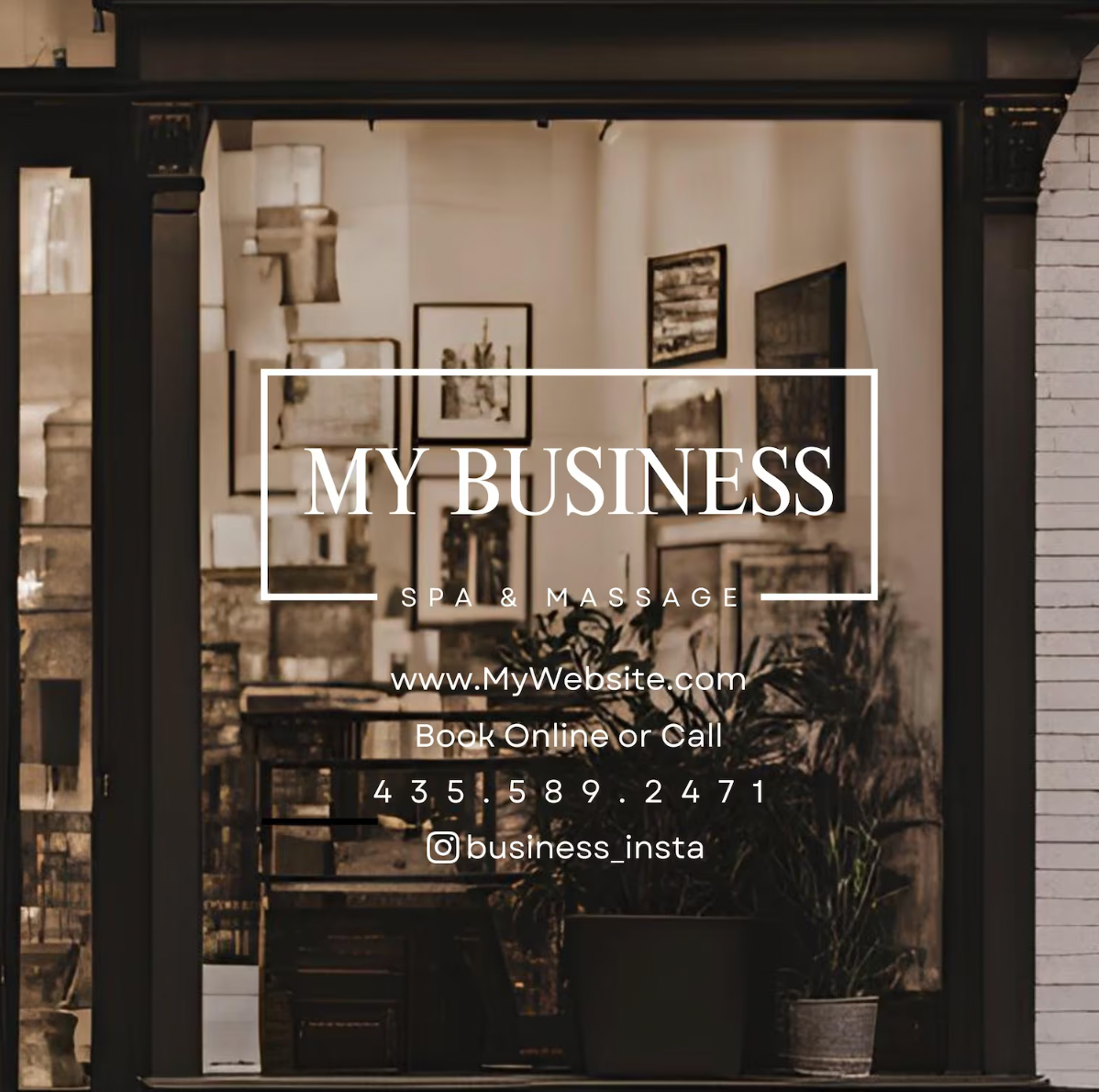 CUSTOMIZABLE VINYL STOREFRONT DECAL