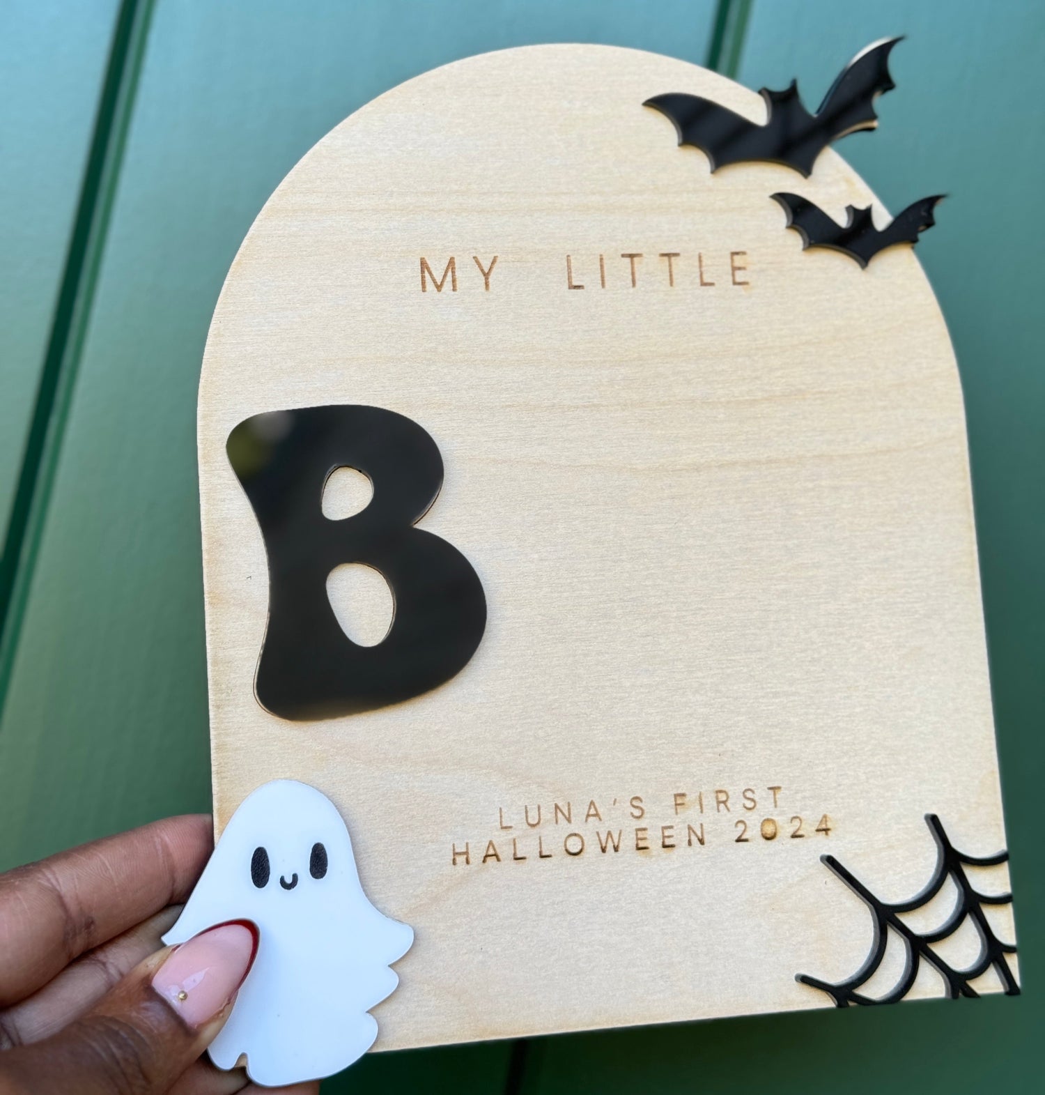 FIRST HALLOWEEN FOOTPRINT PLAQUE