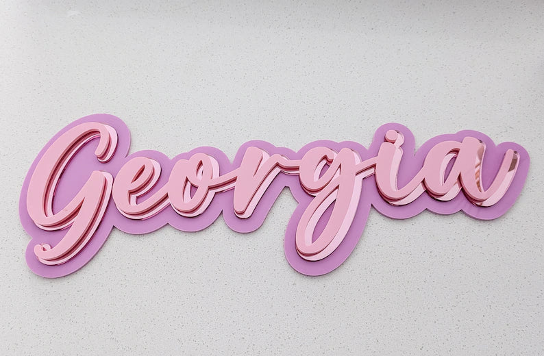 3D TRIPLE LAYER ACRYLIC NAME SIGN