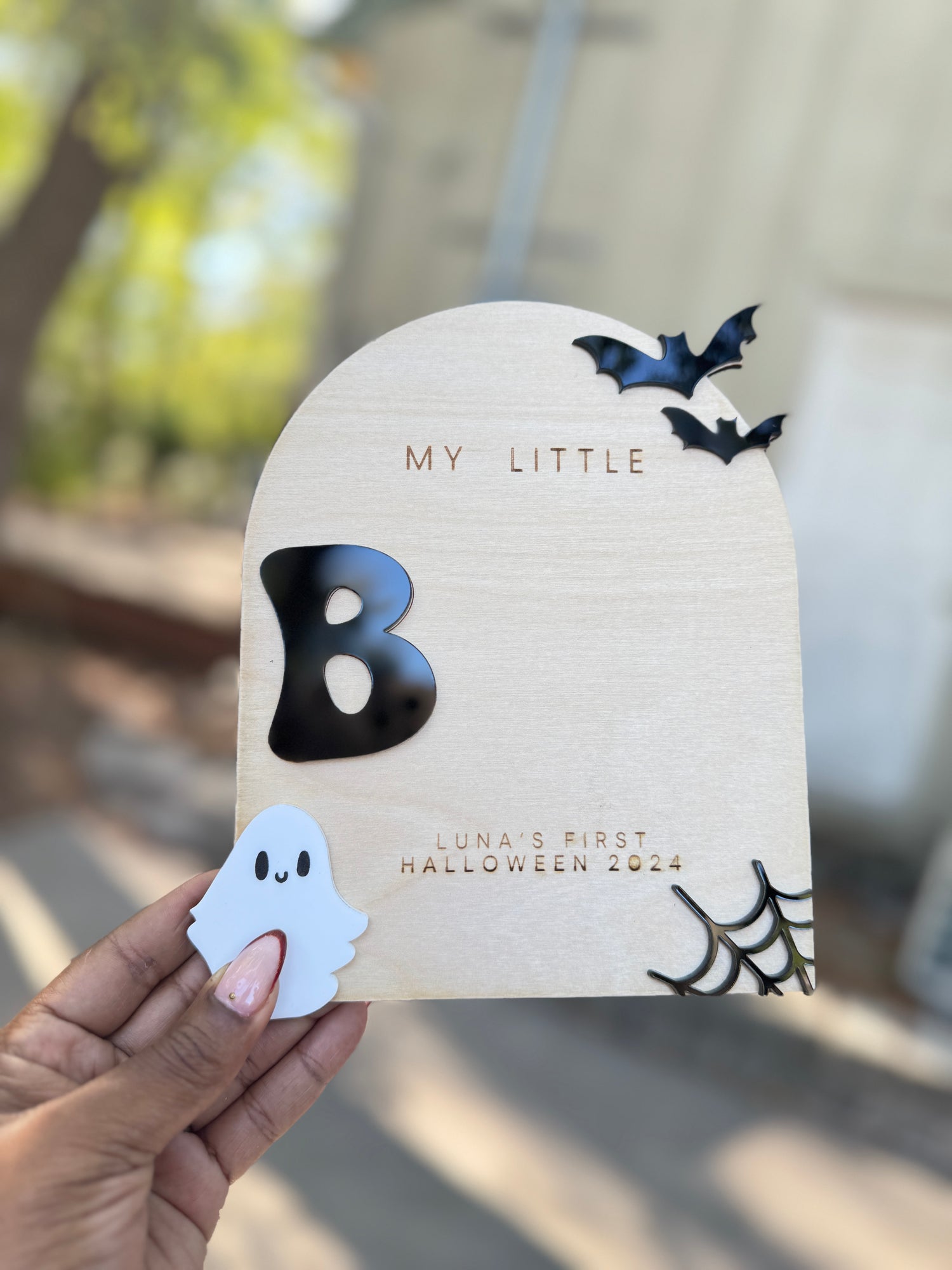 FIRST HALLOWEEN FOOTPRINT PLAQUE