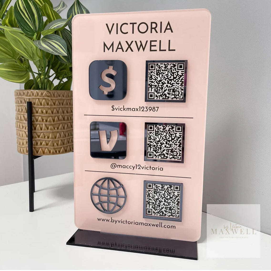 TRIPLE ICON QR SIGN