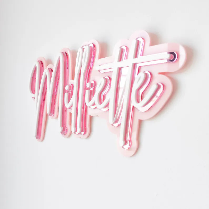 3D TRIPLE LAYER ACRYLIC NAME SIGN