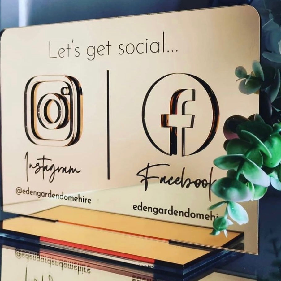 DELUXE DOUBLE ICON SOCIAL SIGN