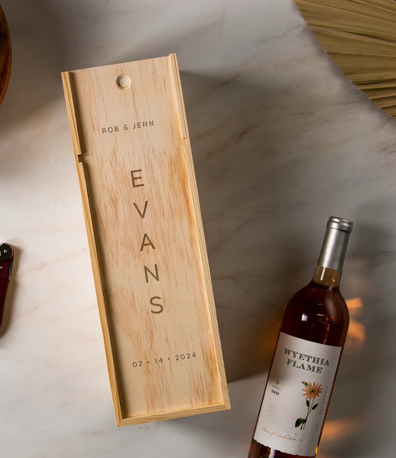 WOODEN WINE BOX | NATURAL