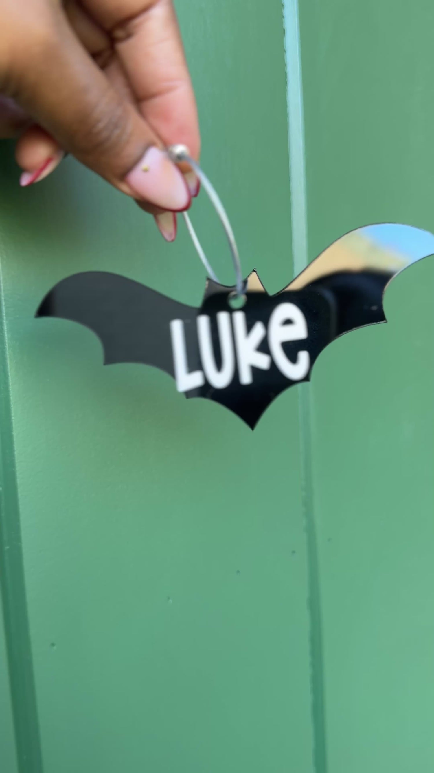 SPOOKY BAT BAG TAG